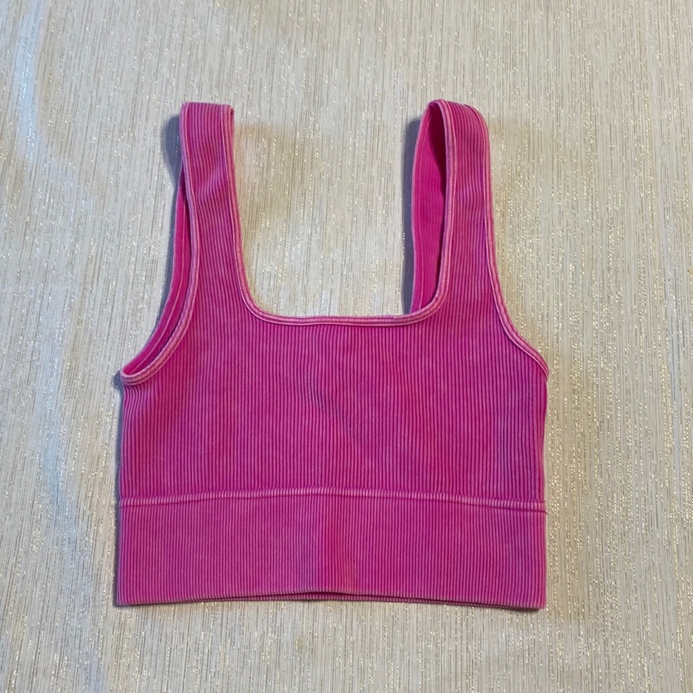 Lounge Around Ribbed Crop Tank